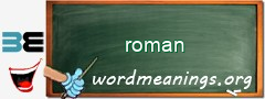 WordMeaning blackboard for roman